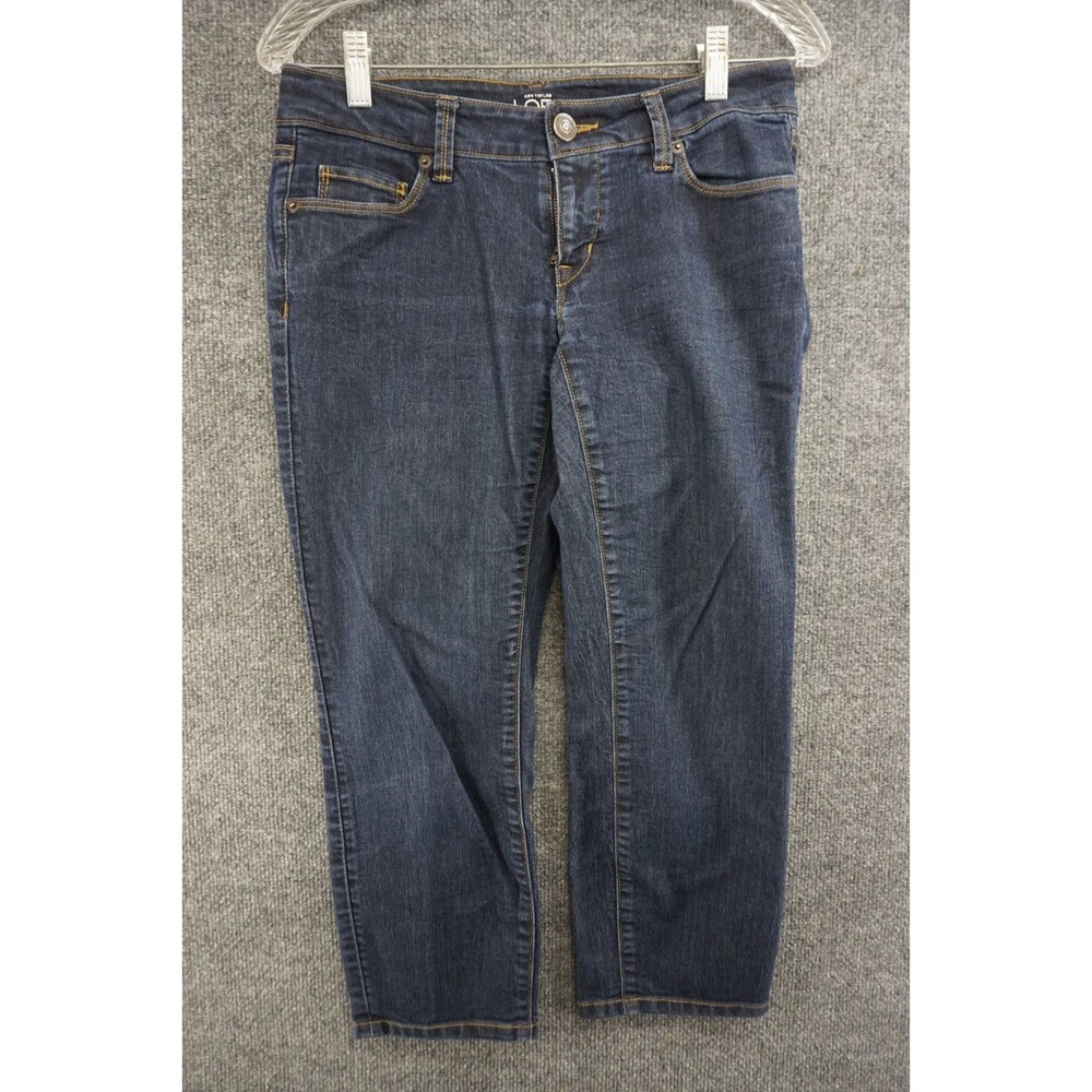 Ann Taylor Loft Modern Crop 26 2 Dark Wash Denim Blue